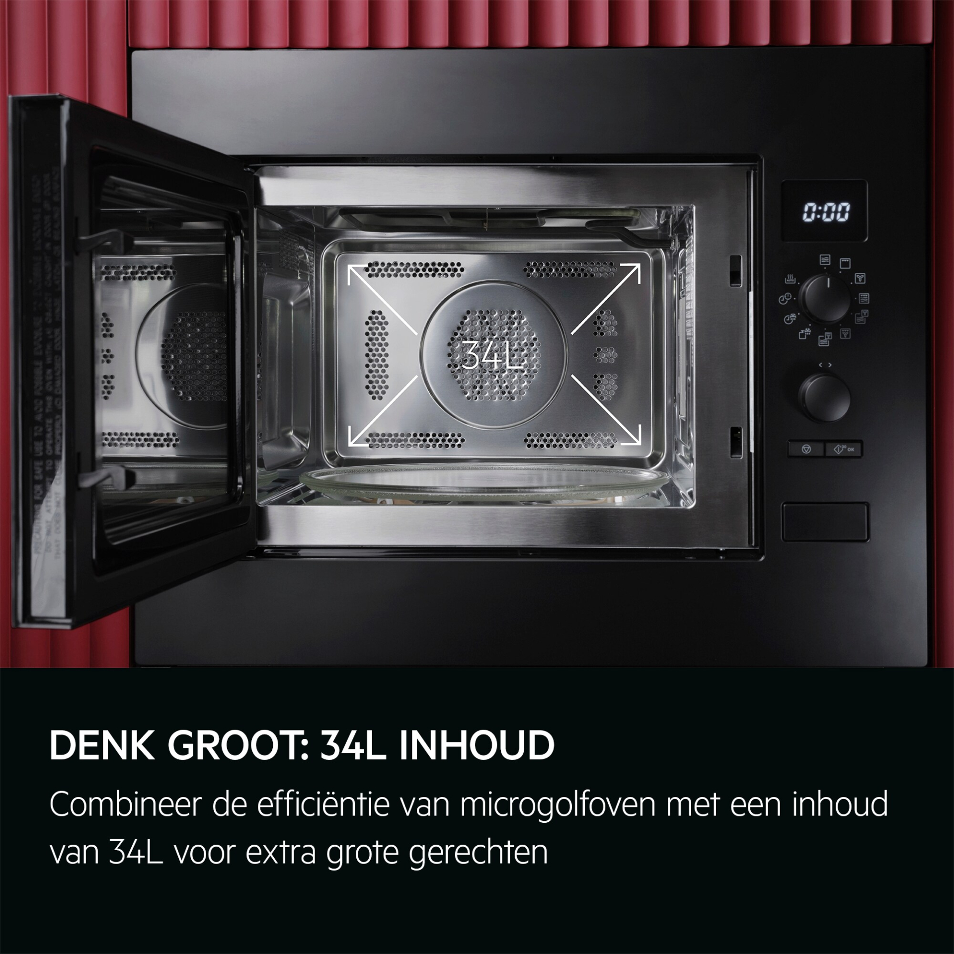 AEG 5000 four à micro-ondes - combi - 45cm - OS5CM34MB