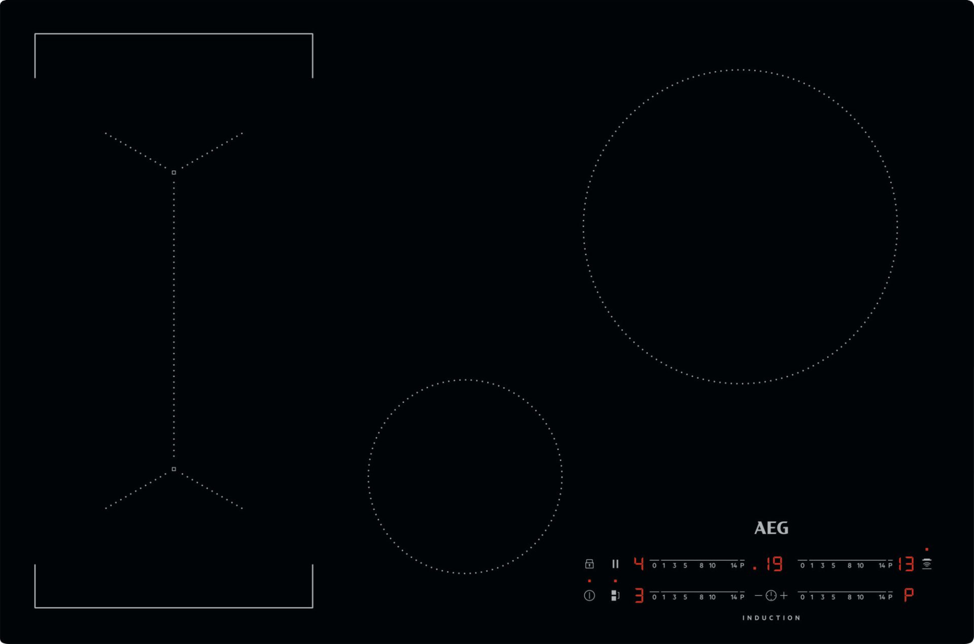 AEG 6000 table de cuisson à induction - 80cm - KIO84B0DIB