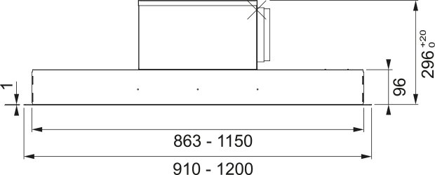 FRANKE DROP groupe d'extraction - 90cm - FDR900XS