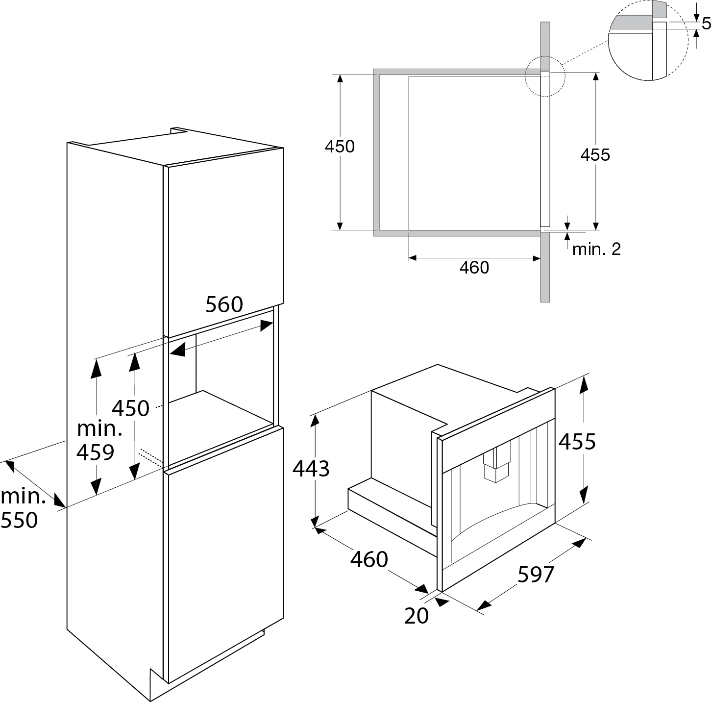 ATAG machine à café encastrable - 45cm - CM8495D