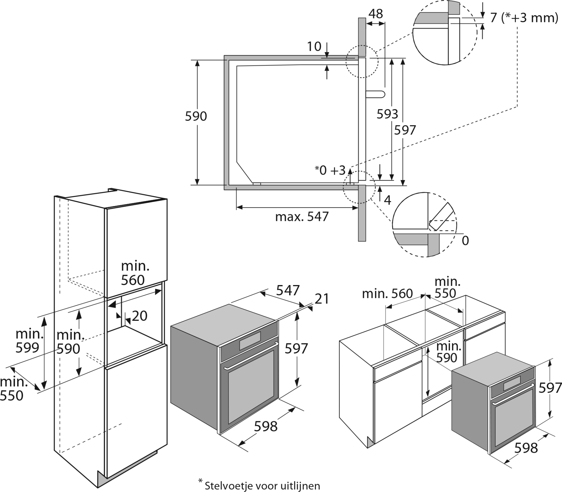 ATAG four multifonction met stoom - 60cm - CS6585M1C