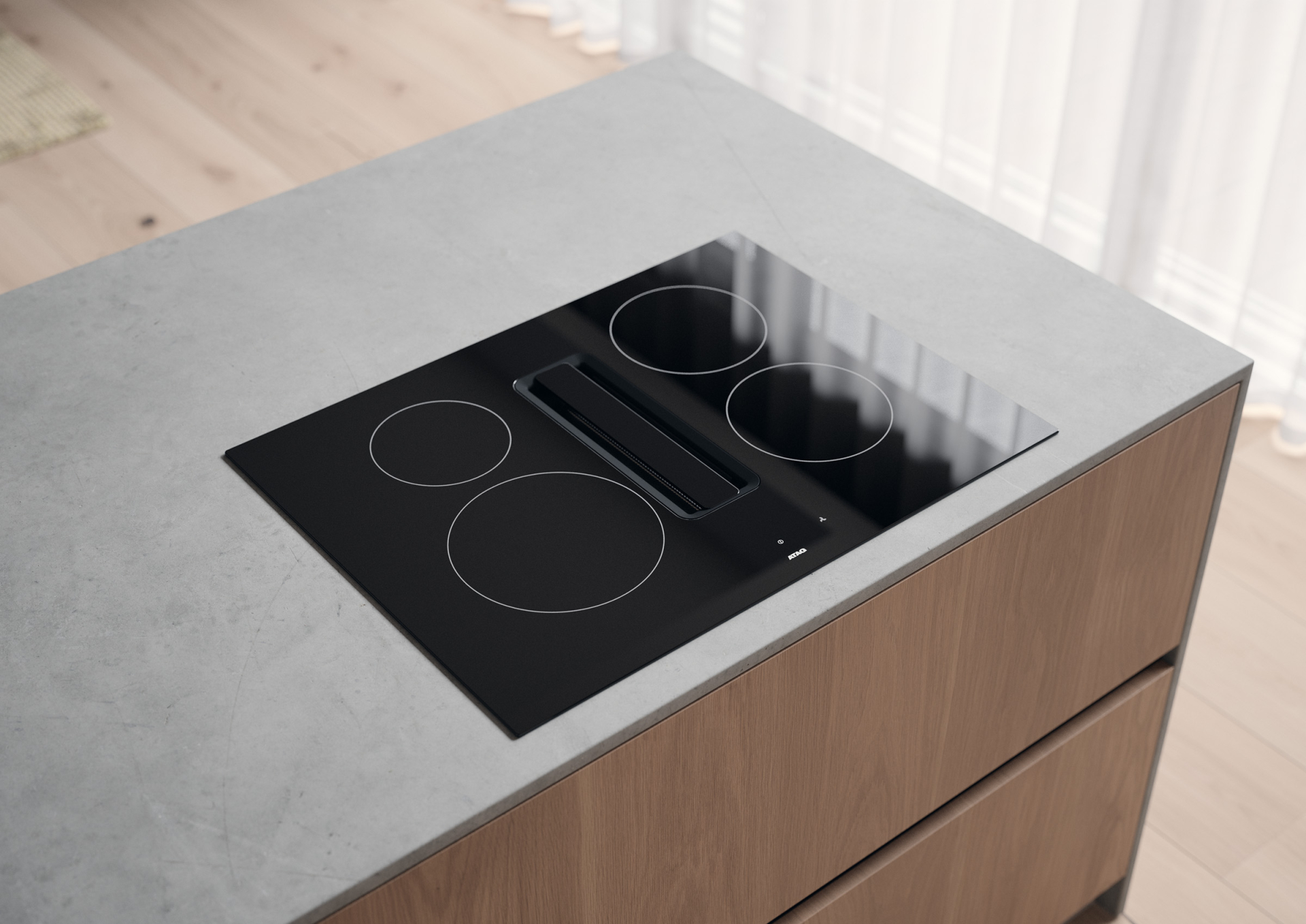 ATAG table de cuisson avec hotte integrée - 70cm - HIDD07471EX