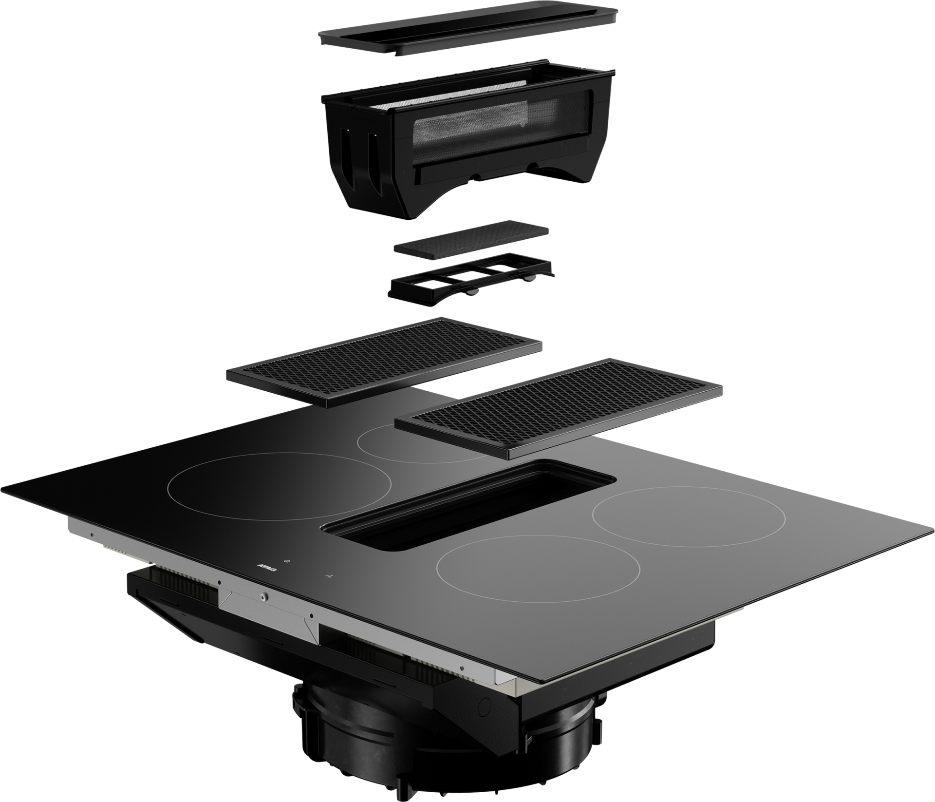 ATAG table de cuisson avec hotte integrée - 70cm - HIDD07471EX