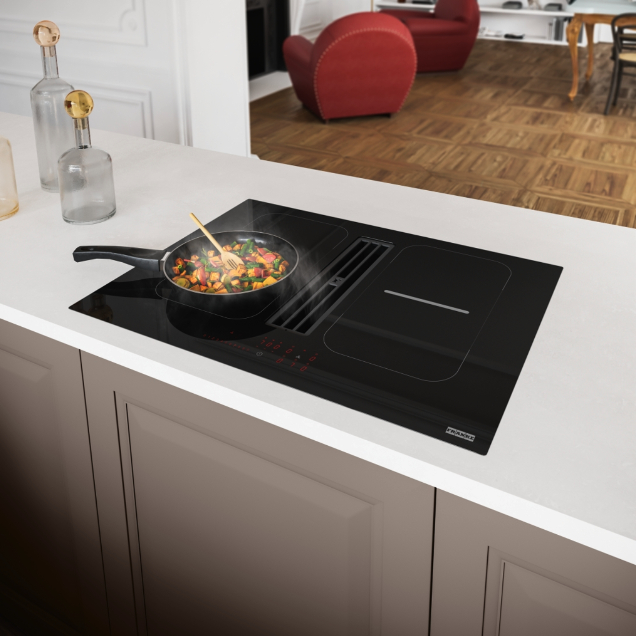 FRANKE SMART table de cuisson avec hotte integrée - 70cm - FSM7081RHI
