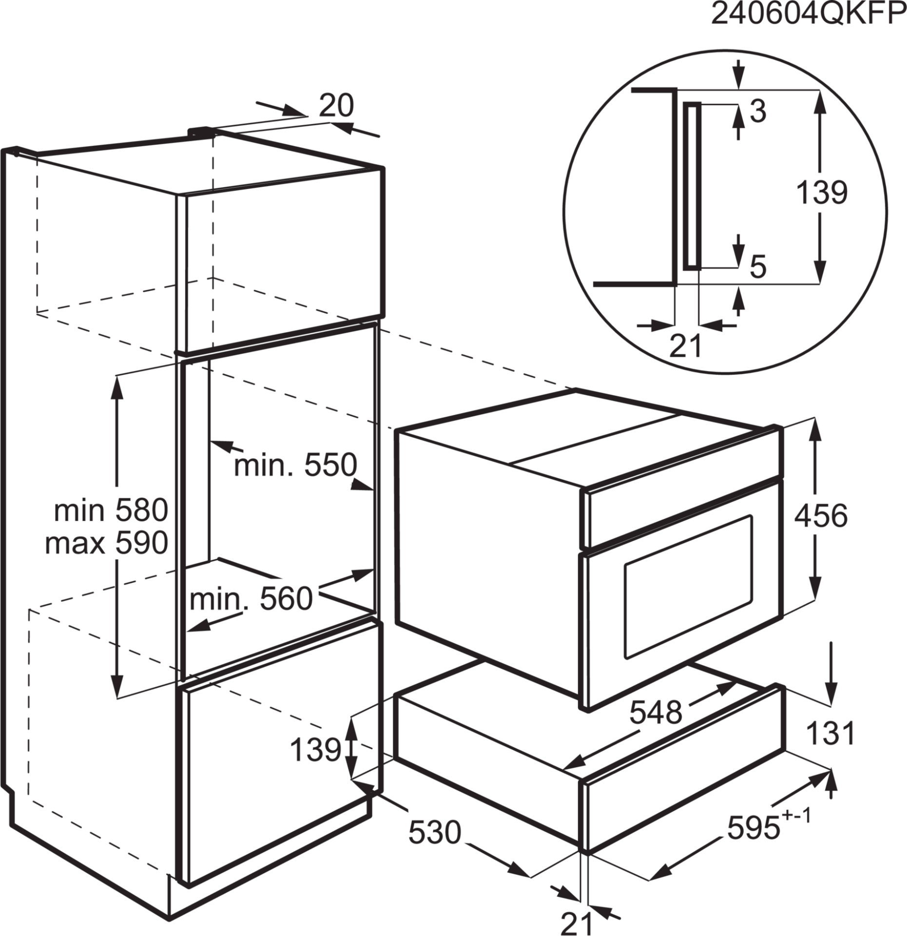 AEG 8000 tiroir chauffant - 14cm - CD1100T