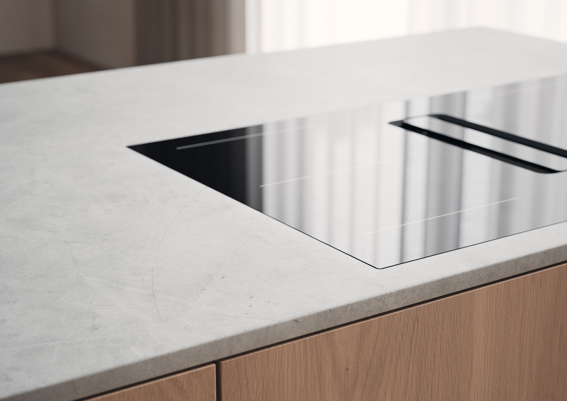 ATAG table de cuisson avec hotte integrée - 70cm - HIDD07471EX