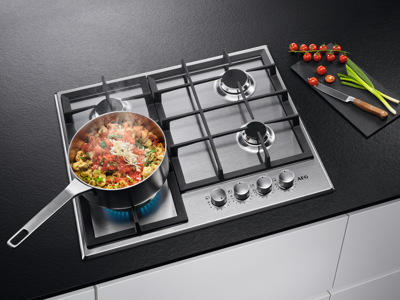 AEG 6000 table de cuisson au gaz - 60cm - HGB64420SM