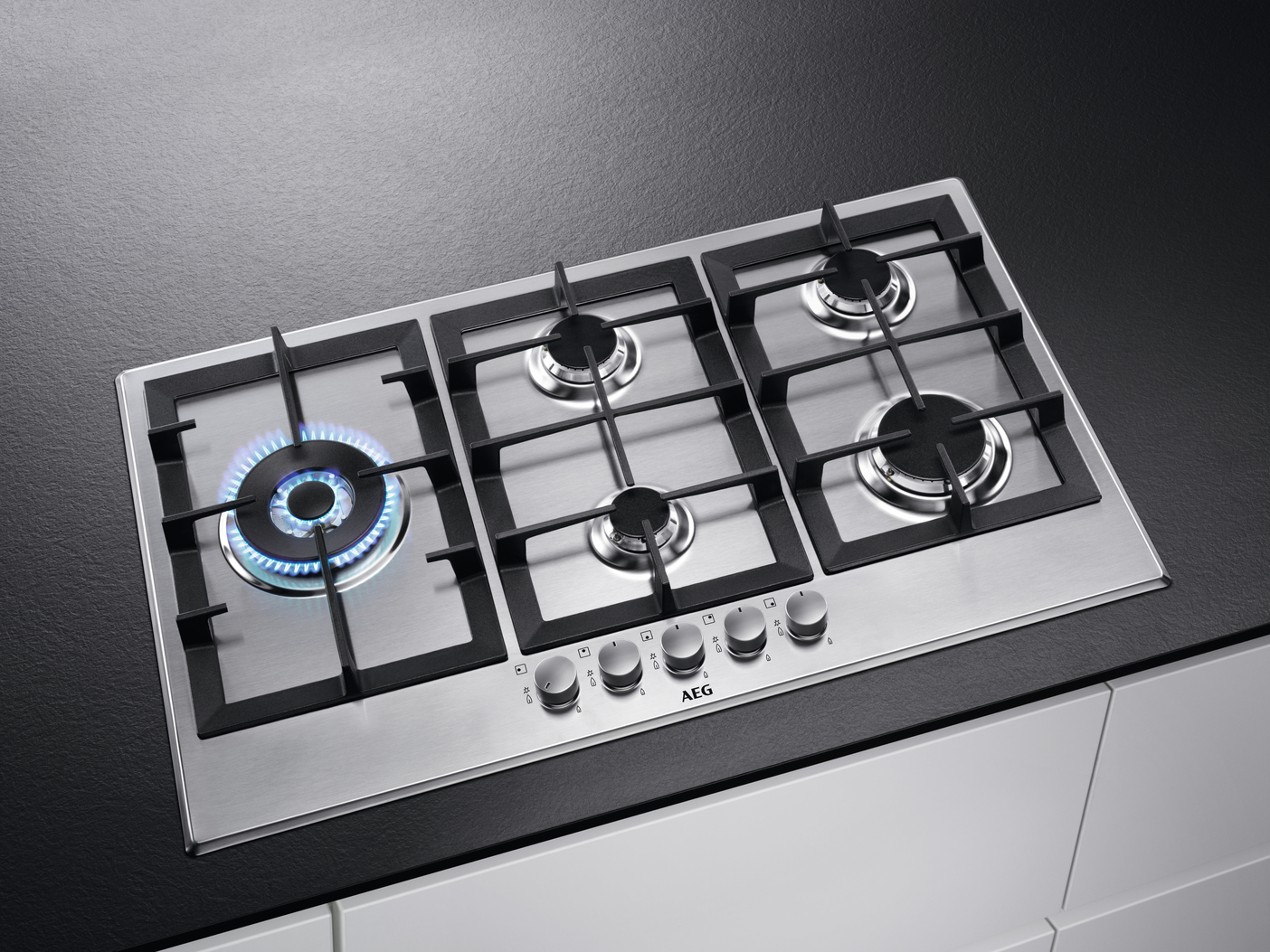 AEG 6000 table de cuisson au gaz - 90cm - HGB95522SM