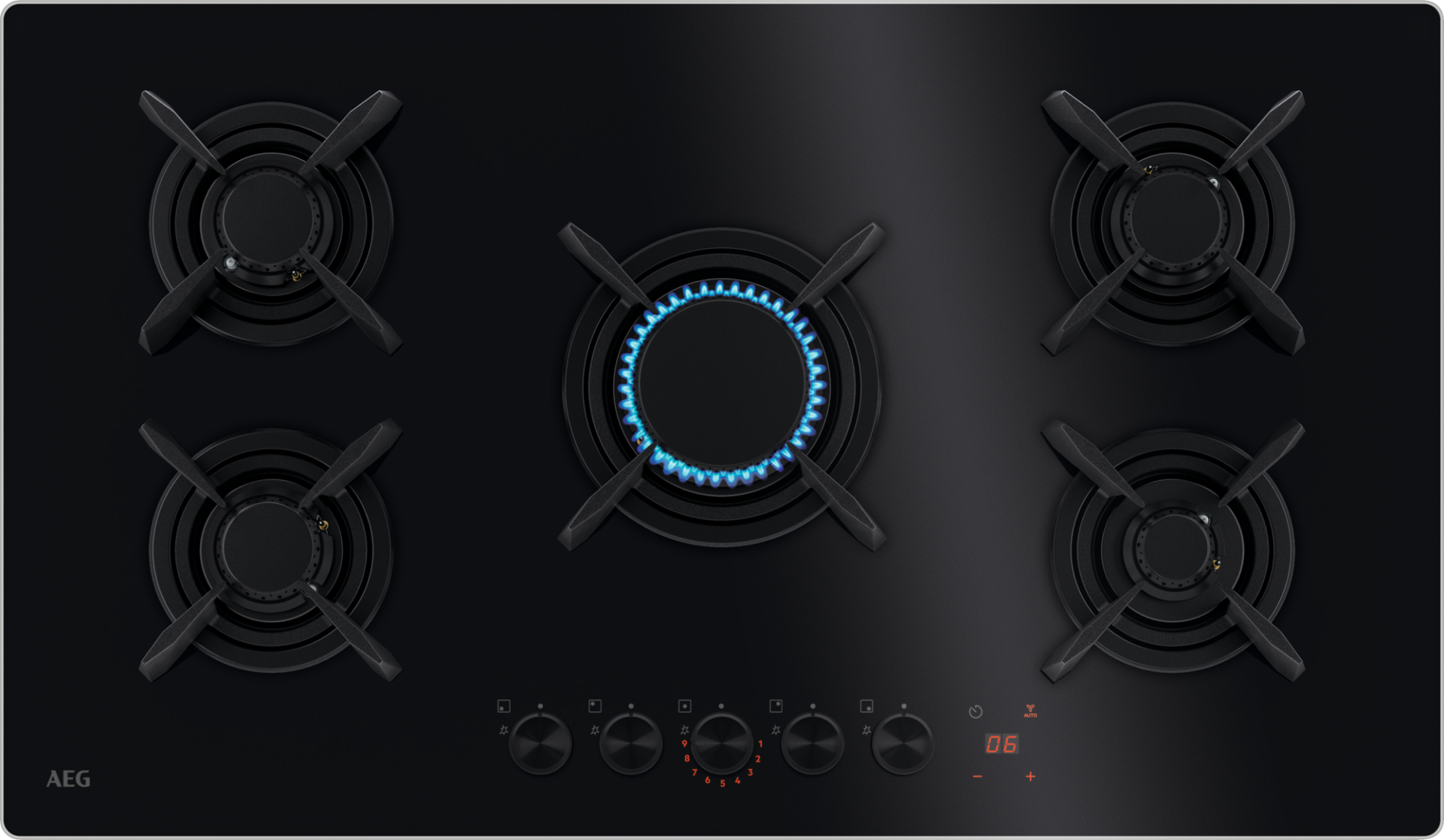 AEG 8000 table de cuisson au gaz - 90cm - HKB95453NB
