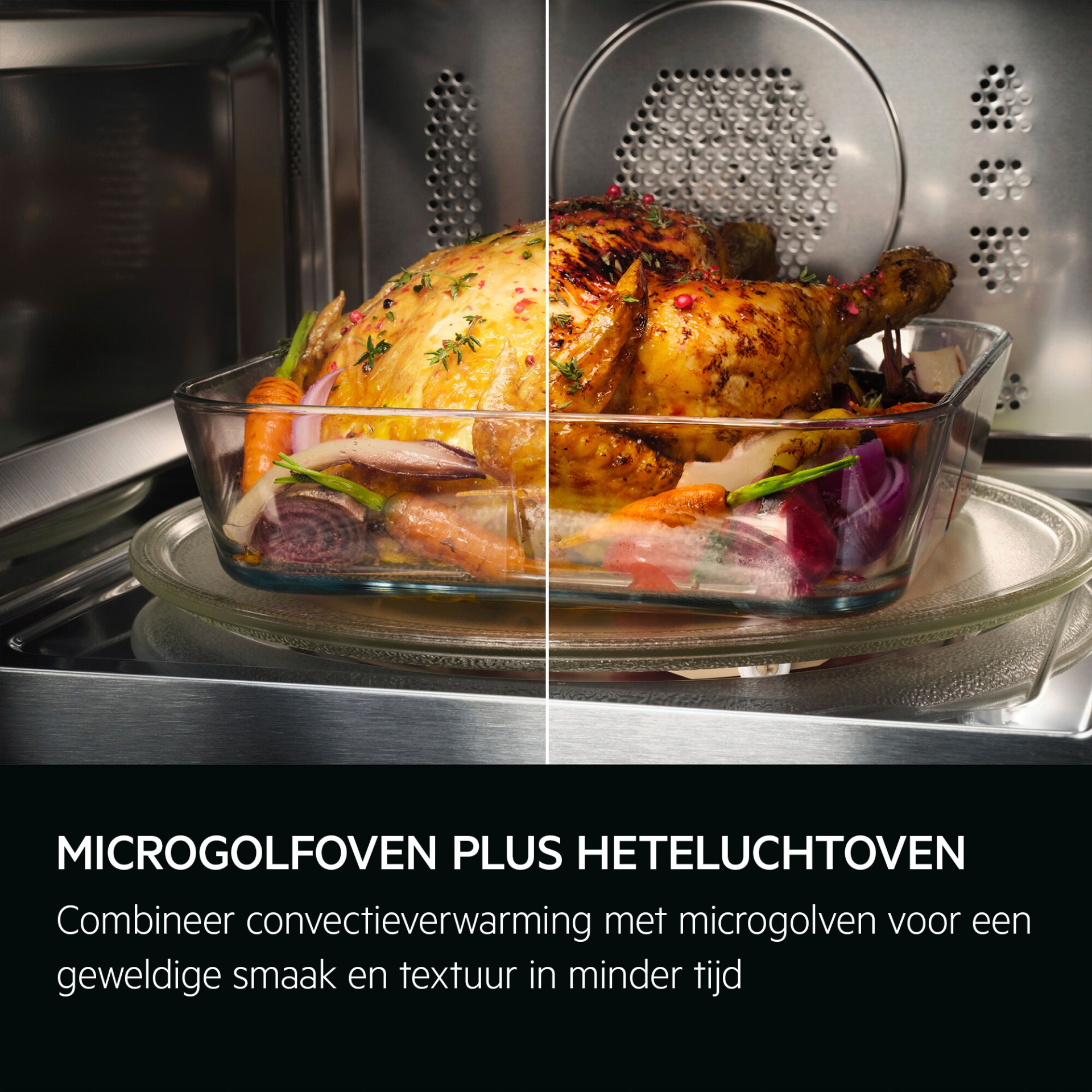 AEG 5000 four à micro-ondes - combi - 45cm - OS5CM34MB