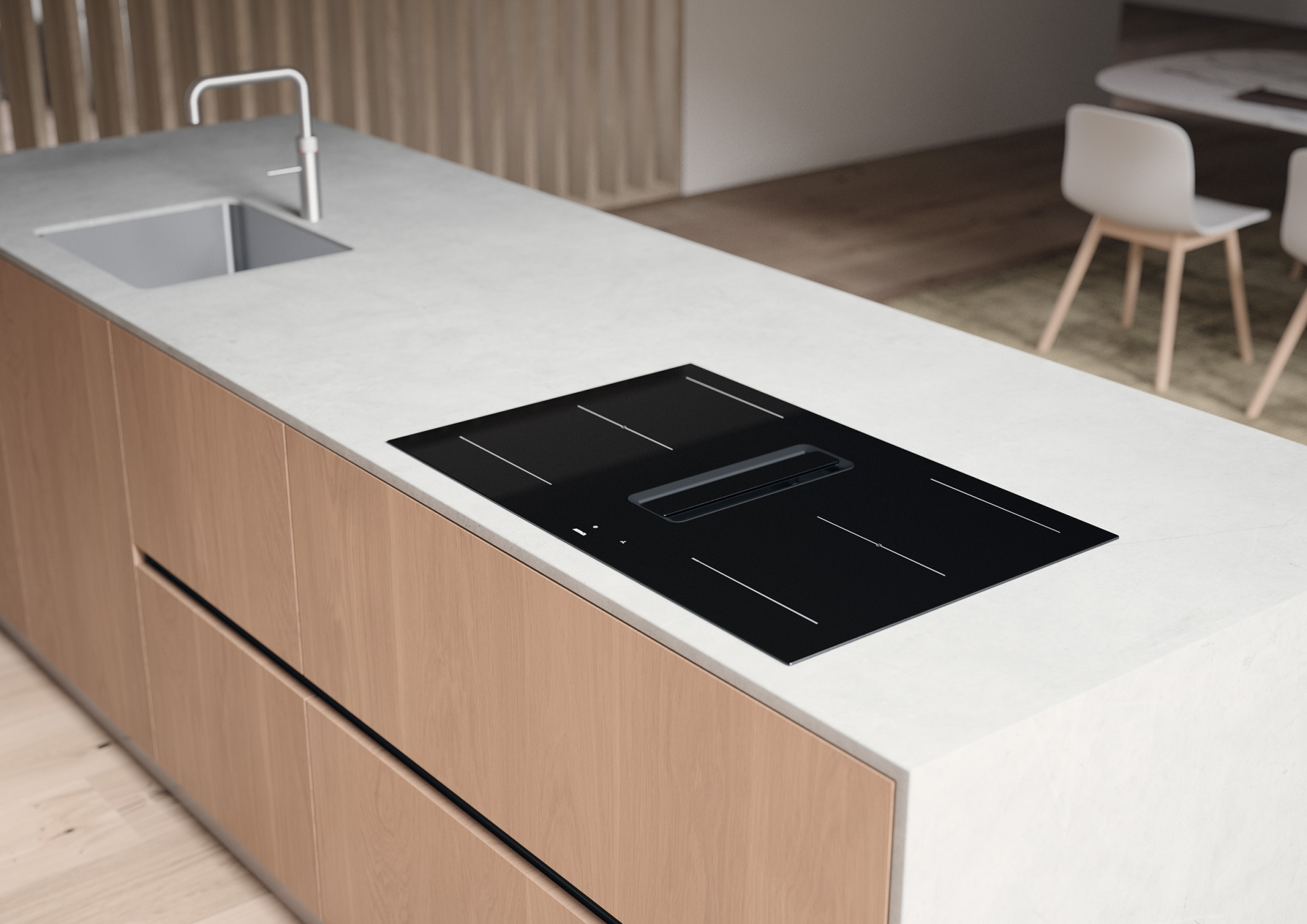 ATAG table de cuisson avec hotte integrée - 70cm - HIDD07471EX