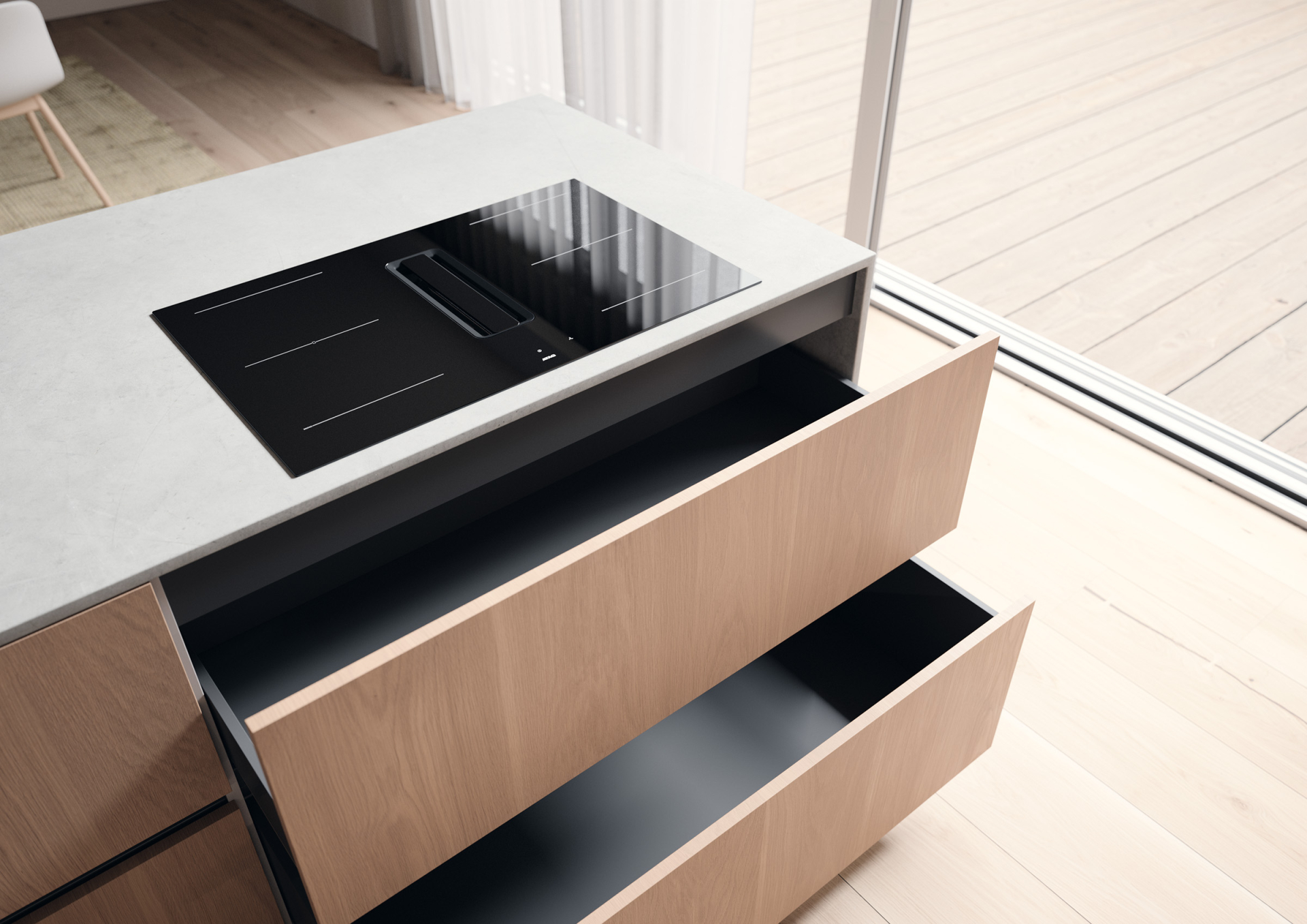 ATAG table de cuisson avec hotte integrée - 70cm - HIDD07471EX