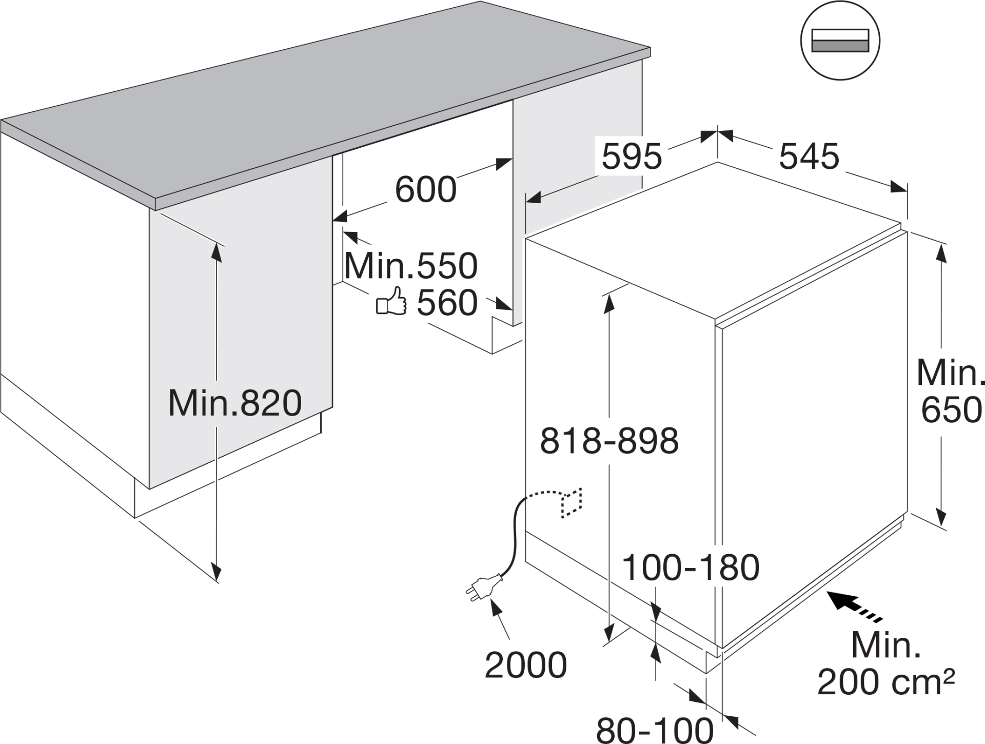 ATAG congélateur sous-encastrable - KU2590C